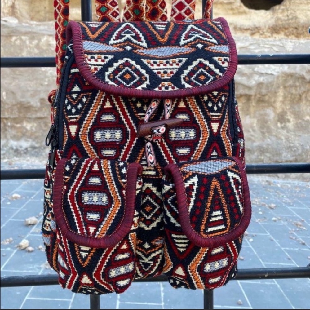 🧿 Boho Hippie Aztec Southwestern Style Handmade Backpack